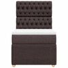vidaXL Giroletto a Molle con Materasso Marrone Scuro 90x200 cm Tessuto