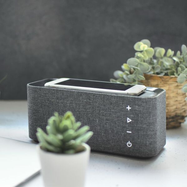 Livoo Cassa con Caricabatterie a Induzione Rapida 10 W Nera