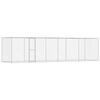 vidaXL Gabbia per cani Argento 800 x 200 x 200 cm Acciaio zincato