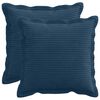 vidaXL Federa 2 pz HOUTEN Blu navy 35 x 35 cm corduroy