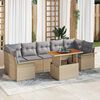 vidaXL Set Divano da Giardino con cuscino 8 pcs beige e grigio chiaro