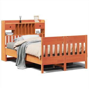 vidaXL Letto senza Materasso Marrone Cera 135x190 cm in Legno di Pino