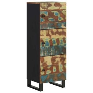vidaXL Credenza con 3 Ante 40x33x110cm Legno Massello Recupero e Ferro