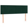 vidaXL Giroletto a Molle con Materasso Verde Scuro 140x190 cm Velluto