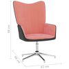 vidaXL Sedia Relax Rosa in Velluto e PVC
