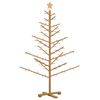 vidaXL Albero di Natale in legno con supporto Marrone 150 cm