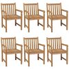 vidaXL Set da pranzo da giardino 7 pz 140x80 cm in legno massello di teak