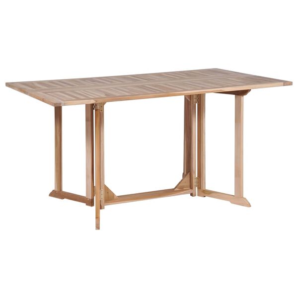 vidaXL Set da Pranzo da Giardino 7 pz Pieghevole in Massello di Teak
