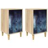 vidaXL Armadio da Notte RAALTE 2 pz Rovere Sonoma 36 x 33 x 60 cm