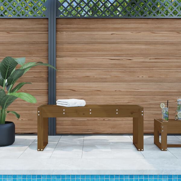 vidaXL Panca da Giardino Ambra 110x38x45 cm Legno Massello di Pino