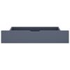 vidaXL Giroletto con Baldacchino 2 Cassetti Grigio in Pino 180x200 cm