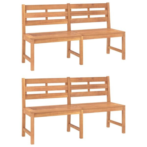 vidaXL Set da Pranzo per Giardino 3 pz in Legno Massello di Teak
