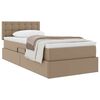 vidaXL Letto con contenitore e materasso Cappuccino 90 x 200 cm
