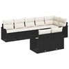 vidaXL Set Divano da Giardino 8 pz Nero polyrattan