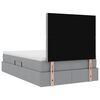 vidaXL Letto con contenitore e LED con led Grigio chiaro 120 x 190 cm