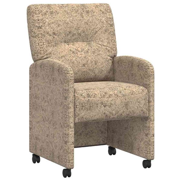 vidaXL Sedie da Pranzo con Ruote 2 pcs Grigio chiaro 57 x 67 x 95 cm