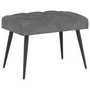 vidaXL Panchina con bottoni imbottiti Grigio Scuro 60 x 40 x 45 cm