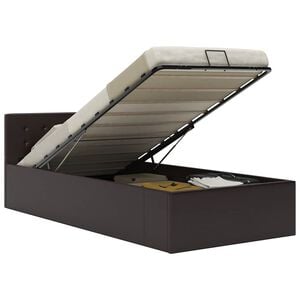 vidaXL Giroletto con Contenitore Idraulico Grigio Similpelle 90x200cm