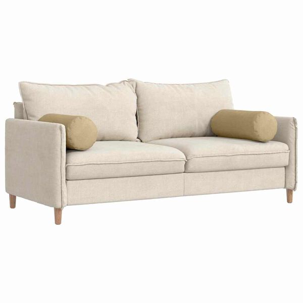 vidaXL Cuscini a rullo 2 pcs Grigio Verde &Oslash; 25 x 70 cm