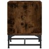 vidaXL Comodino con Anta in Vetro Rovere Fumo 35x37x50 cm