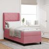 vidaXL Letto a molle con materasso Rosa 200 x 80 cm Poliestere