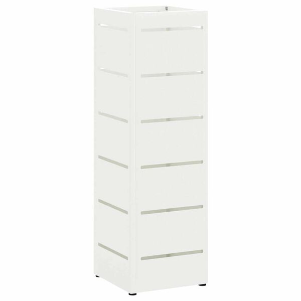 vidaXL Supporto per Ombrellone Bianco 15,5 x 15,5 x 49 cm Acciaio