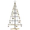 vidaXL Albero a Cono di Natale con supporto Nero 150 cm Acciaio