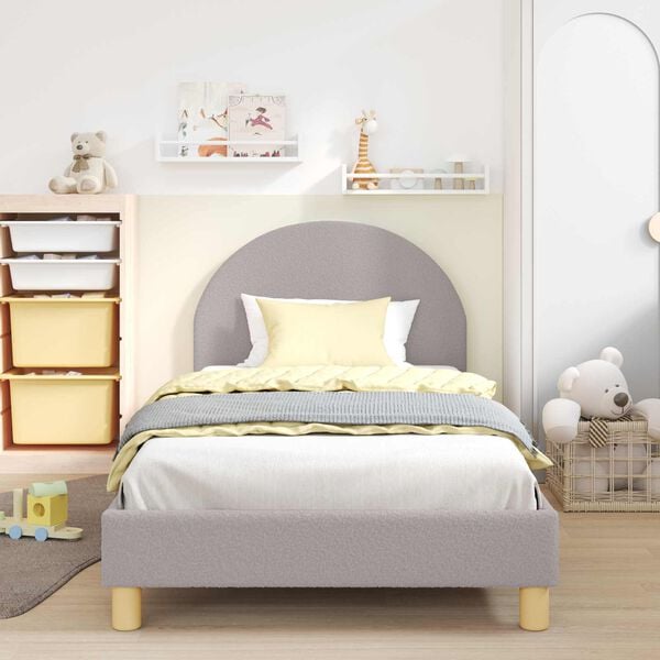 vidaXL Struttura letto bambini con testata Grigio chiaro 80 x 200 cm