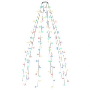 vidaXL Rete di Luce per Albero di Natale 150 LED Multicolore 150 cm