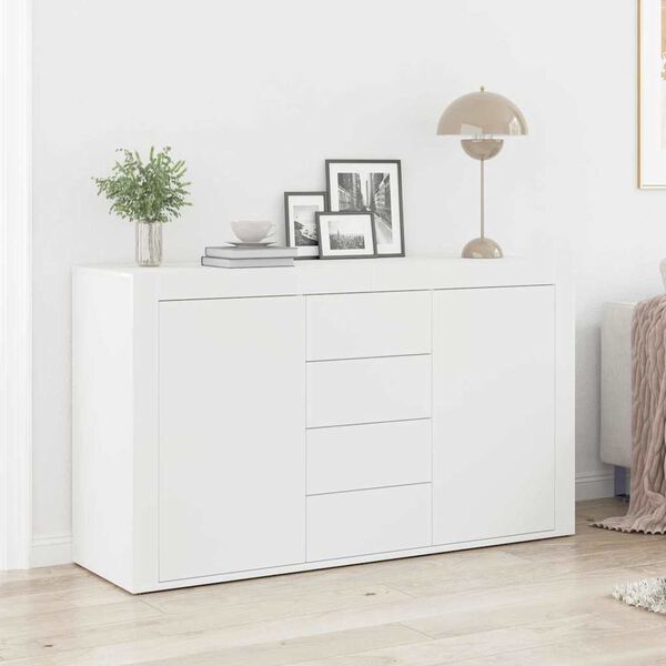 vidaXL Credenza con cassetto Bianco 120 x 36 x 69 cm Legno multistrato