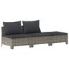 vidaXL Set Divani da Giardino 7 pz con Cuscini in Polyrattan Grigio