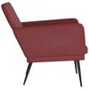 vidaXL Poltrona Rosso Vino 61x78x80 cm Similpelle
