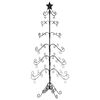 vidaXL Albero di Natale Decorativo in Metallo Nero 180 cm
