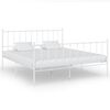 vidaXL Giroletto Bianco in Metallo 140x200 cm