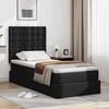 vidaXL Letto con contenitore e LED Nero 90 x 190 cm Pelle Sintetica