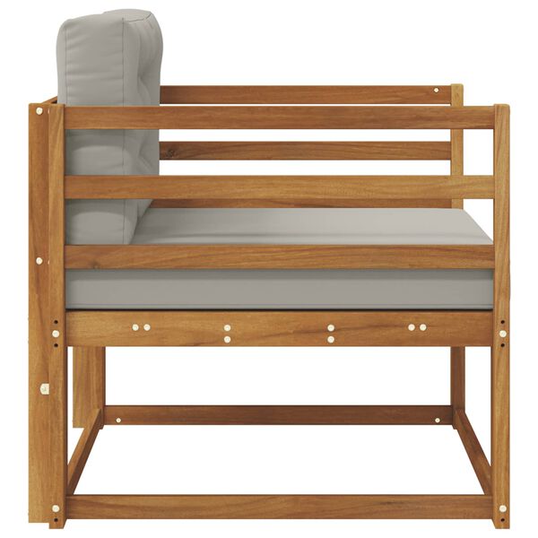 vidaXL Divano centrale per esterno Legno di Acacia Massello Naturale