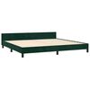 vidaXL Giroletto senza Materasso Verde Scuro 200x200 cm in Velluto