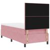 vidaXL Letto a Sorgente LED con materasso Rosa 80 x 200 cm Tessuto