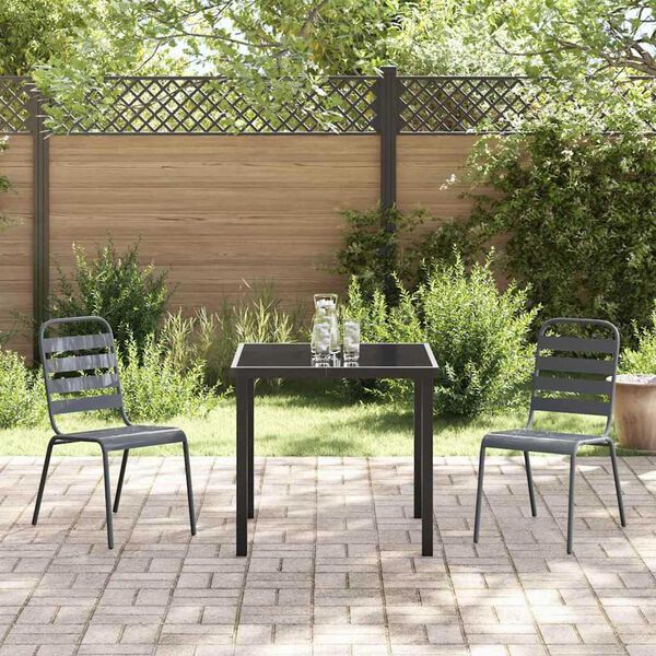 vidaXL Set da Pranzo per Giardino 3 pcs Antracite