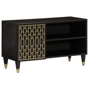 vidaXL Mobile Porta TV 80x31,5x46 cm in Legno Massello di Mango
