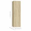 vidaXL Set di Mobili Porta TV 3 pz Rovere Sonoma in Legno Multistrato