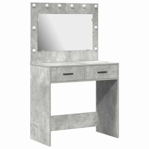 vidaXL Tavolo da Trucco Grigio cemento 78,5 x 41 x 135 cm