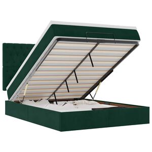 vidaXL Struttura Letto Pouf con Materassi 140x200 cm in Velluto