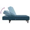 vidaXL Divano Letto 2 Posti con Poggiapiedi Blu in Velluto