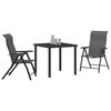 vidaXL Set da Pranzo per Giardino 3 pcs Grigio