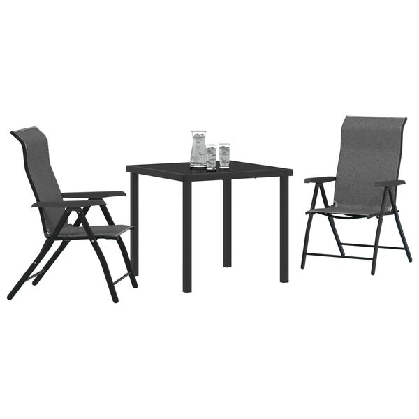 vidaXL Set da Pranzo per Giardino 3 pcs Grigio