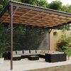 vidaXL Set Divani da Giardino 12 pz con Cuscini in Polyrattan Nero