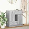 vidaXL Credenza con Cassetti e Ante Grigio Sonoma 70,5x34x74,5 cm