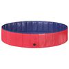 vidaXL Piscina Pieghevole per Cani Rosso e Blu &Oslash; 160 x 30 cm PVC