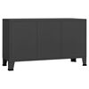 vidaXL Credenza Antracite Industriale 105x35x62 cm in Metallo e Vetro